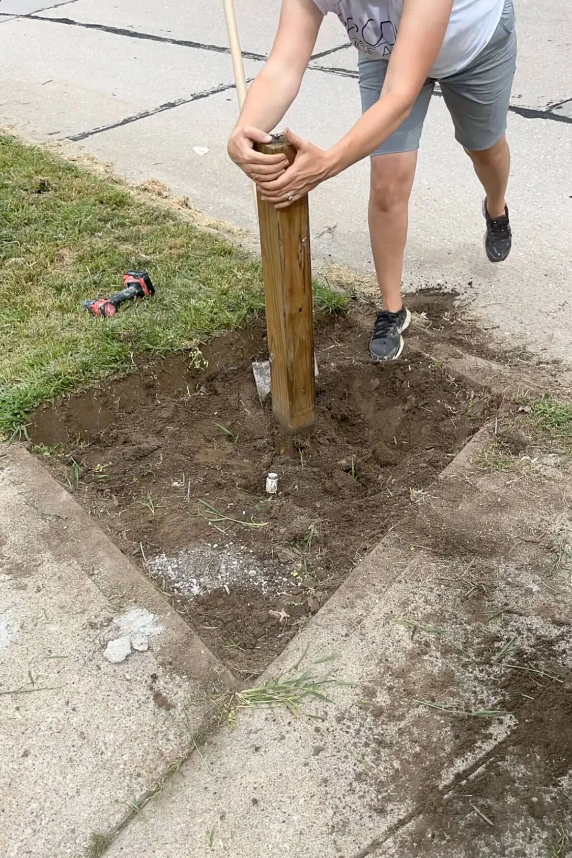 Removing an old mailbox.